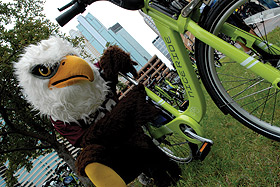 Picture of Auggie with bicycle